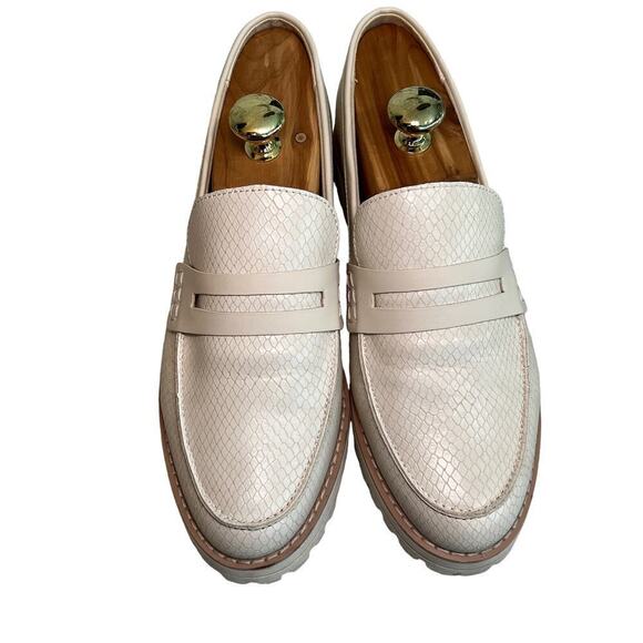Dolce Vita Abbott Ivory Snakeskin Print Loafers Size 9.5 Runs Large (10) - Picture 3 of 10